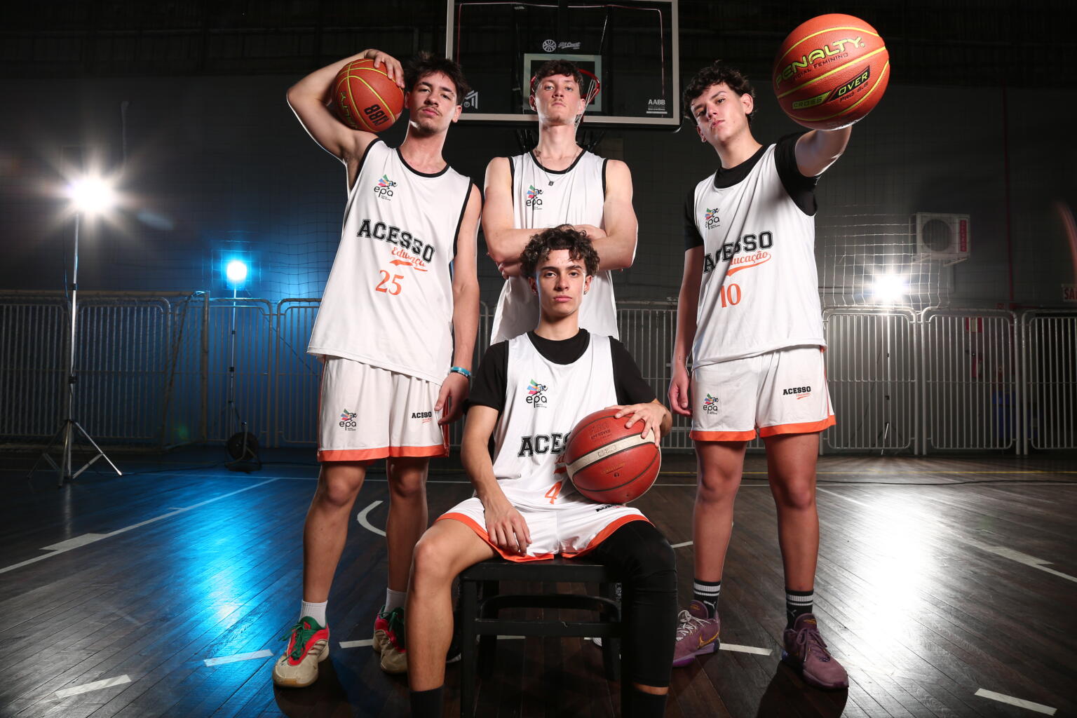 Atletas de basquete da EPA – Escola Para Atletas do Acesso Educação